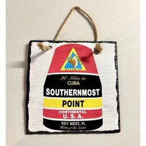 Key West Florida Southernmost Point Buoy Porch Tiki Bar Wall Decor